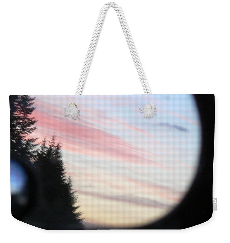 Sky Weekender Tote Bag featuring the photograph Rear View Sunset Sky by Pamela Patch