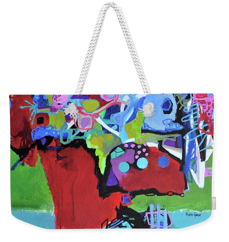 Heaven Weekender Tote Bag featuring the painting Rebeck 4 by Plata Garza