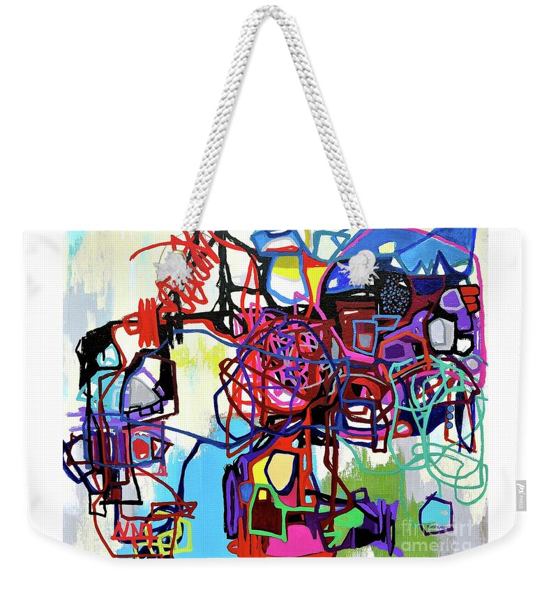 Rebeck Ii Weekender Tote Bag featuring the painting Rebeck II by Plata Garza
