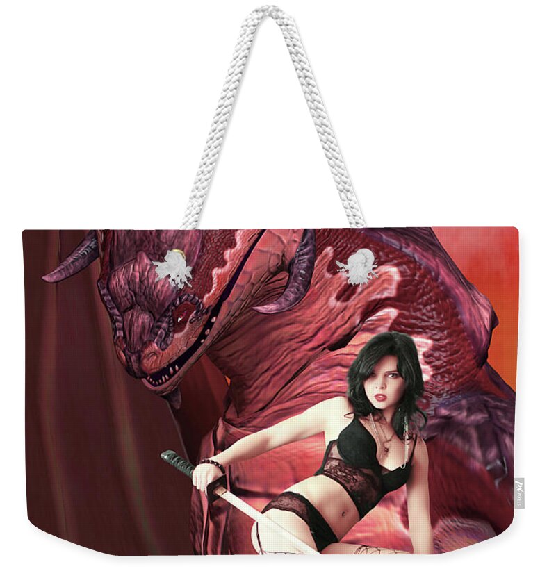 Dragon Weekender Tote Bag featuring the photograph Rebel Dragon by Jon Volden