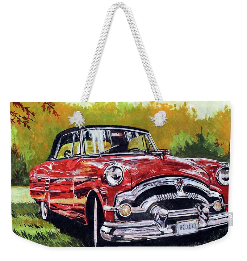 Oil Weekender Tote Bag featuring the painting Red Hot by William Band