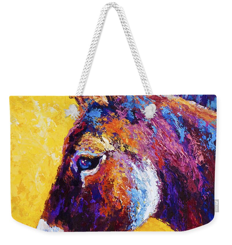Burro Weekender Tote Bag featuring the painting Red Jenny by Marion Rose