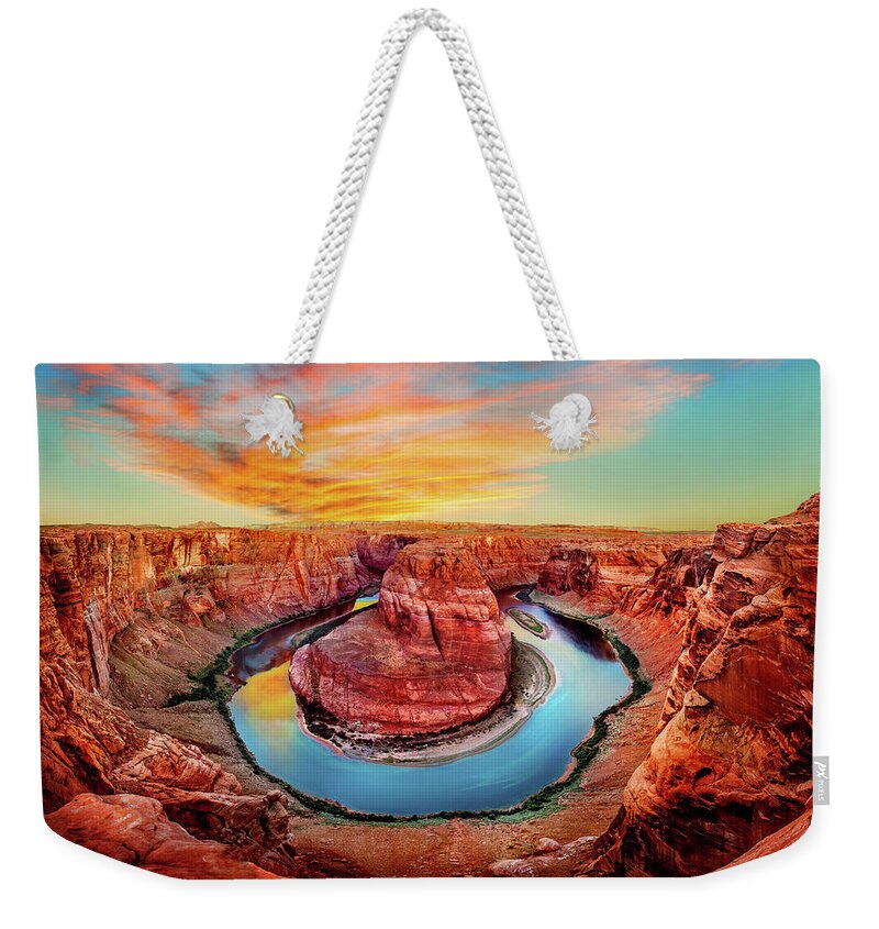 Horseshoe Bend Weekender Tote Bag featuring the photograph Red Planet by Az Jackson