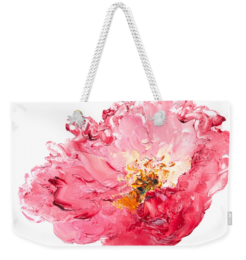 Poppies Weekender Tote Bag featuring the painting Red Poppy painting by Jan Matson