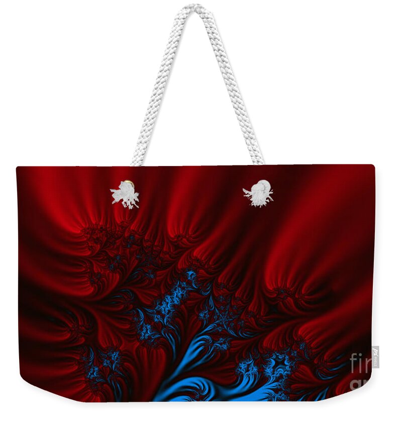 Abstract Weekender Tote Bag featuring the painting Red Velvet by Corey Ford