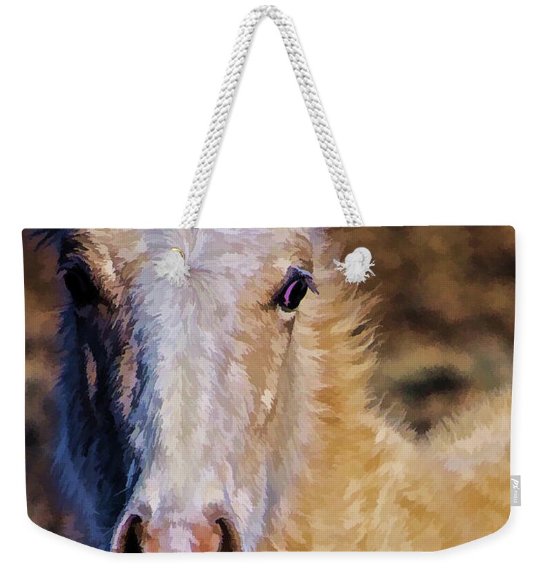 Santa Weekender Tote Bag featuring the photograph Red Willow pony by Charles Muhle