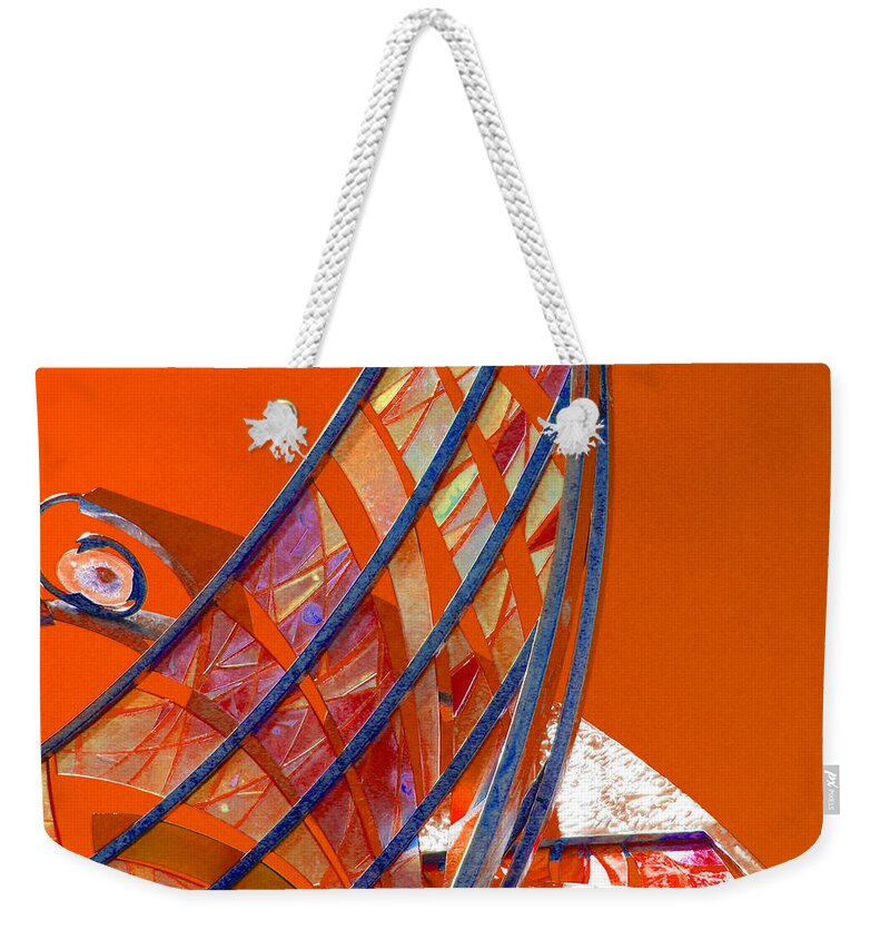 Abstract Weekender Tote Bag featuring the photograph Red Wing by Mykel Davis