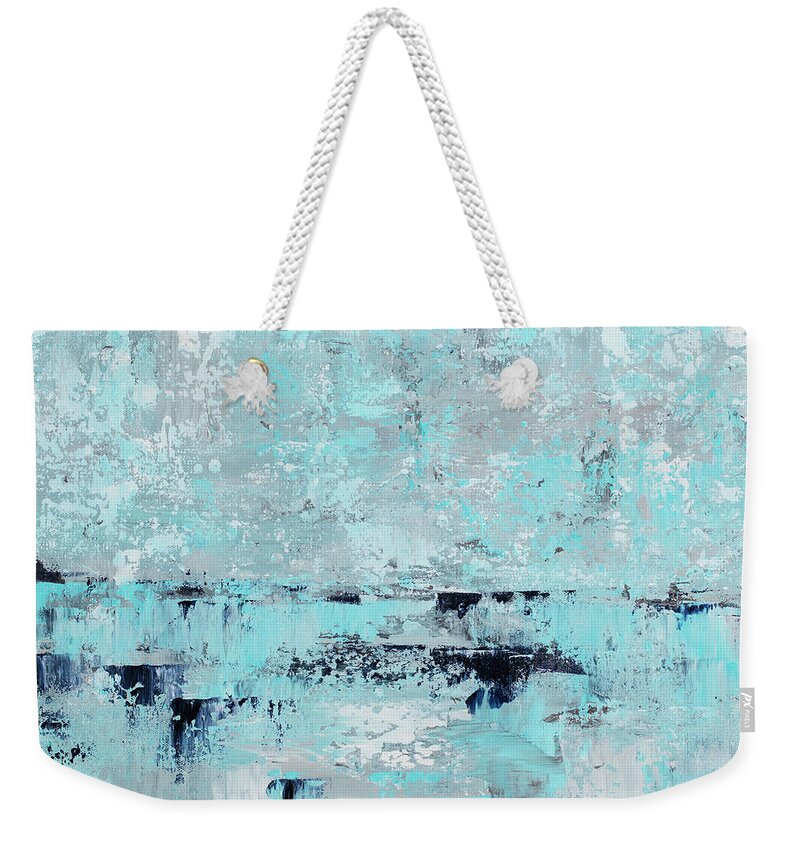 Abstract Weekender Tote Bag featuring the painting Reflect by Tamara Nelson