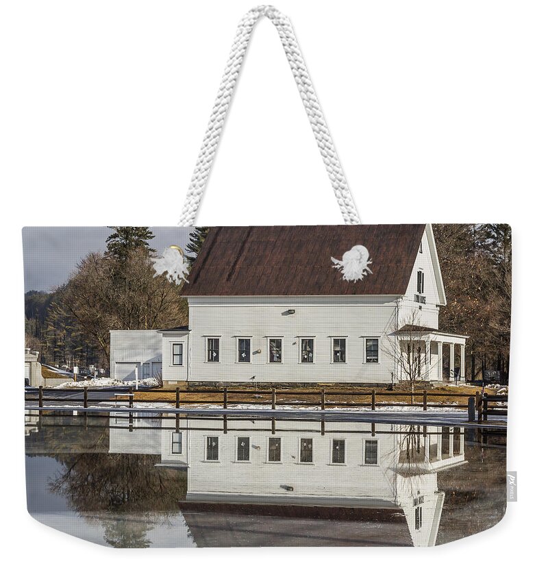 Reflection Weekender Tote Bag featuring the photograph Reflected Town House by Tim Kirchoff