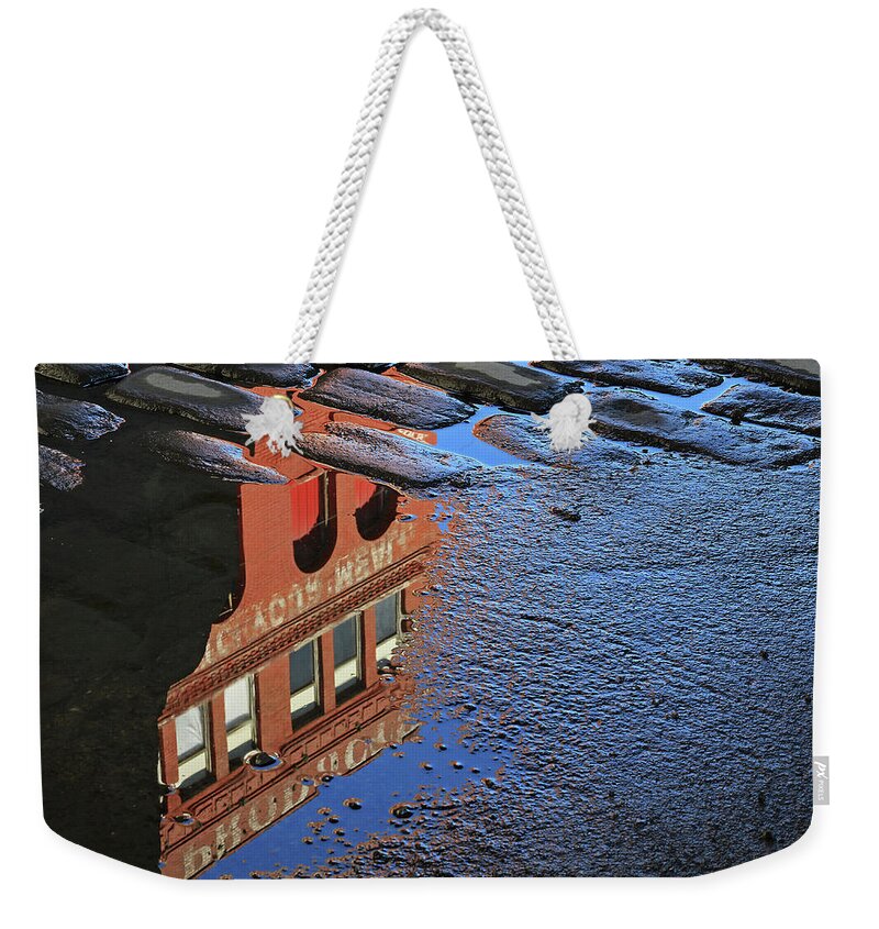 Kc Weekender Tote Bag featuring the photograph Reflected Warehouse by Christopher McKenzie