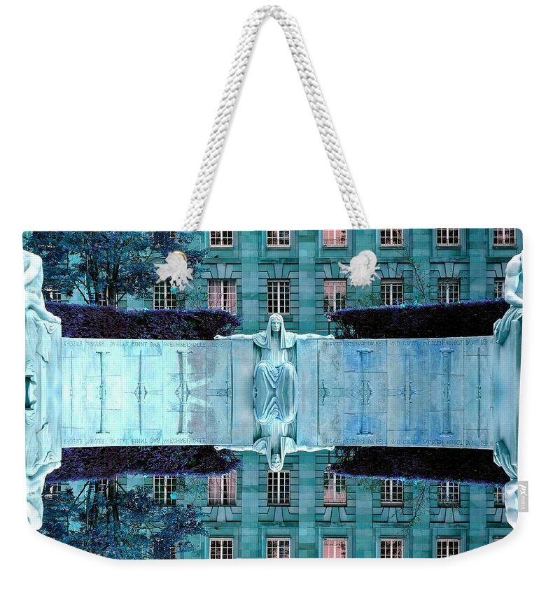 Blue Weekender Tote Bag featuring the photograph Reflecting by Christopher Brown