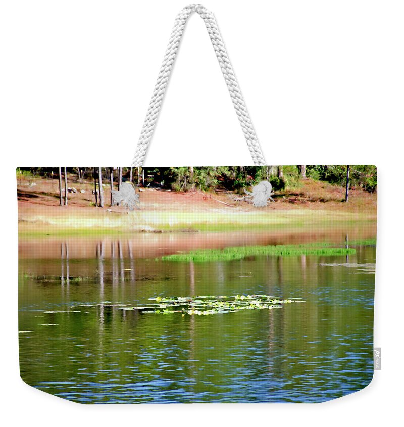 Lake Weekender Tote Bag featuring the photograph Reflecting Spring Lake by Gina O'Brien