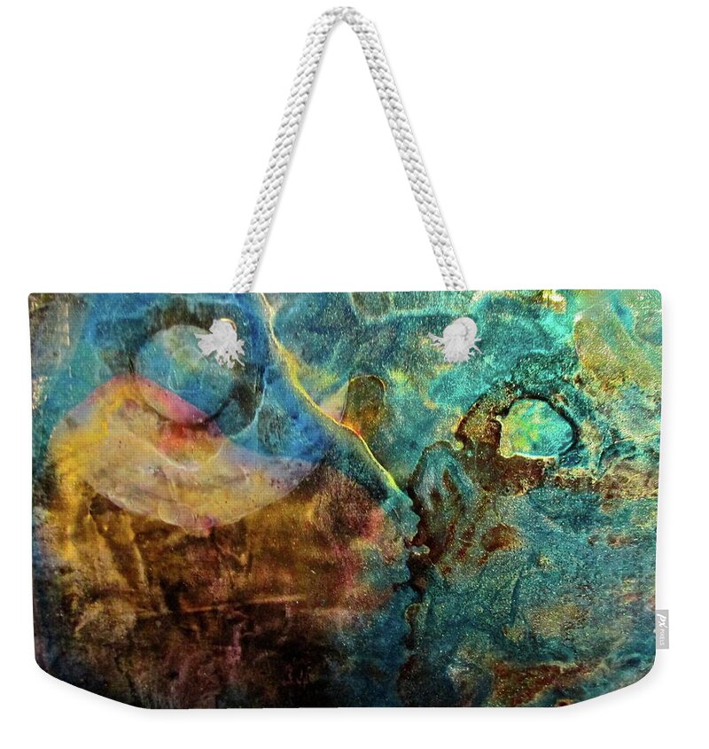 Ink Weekender Tote Bag featuring the painting Reflecting the Earth by Janice Nabors Raiteri