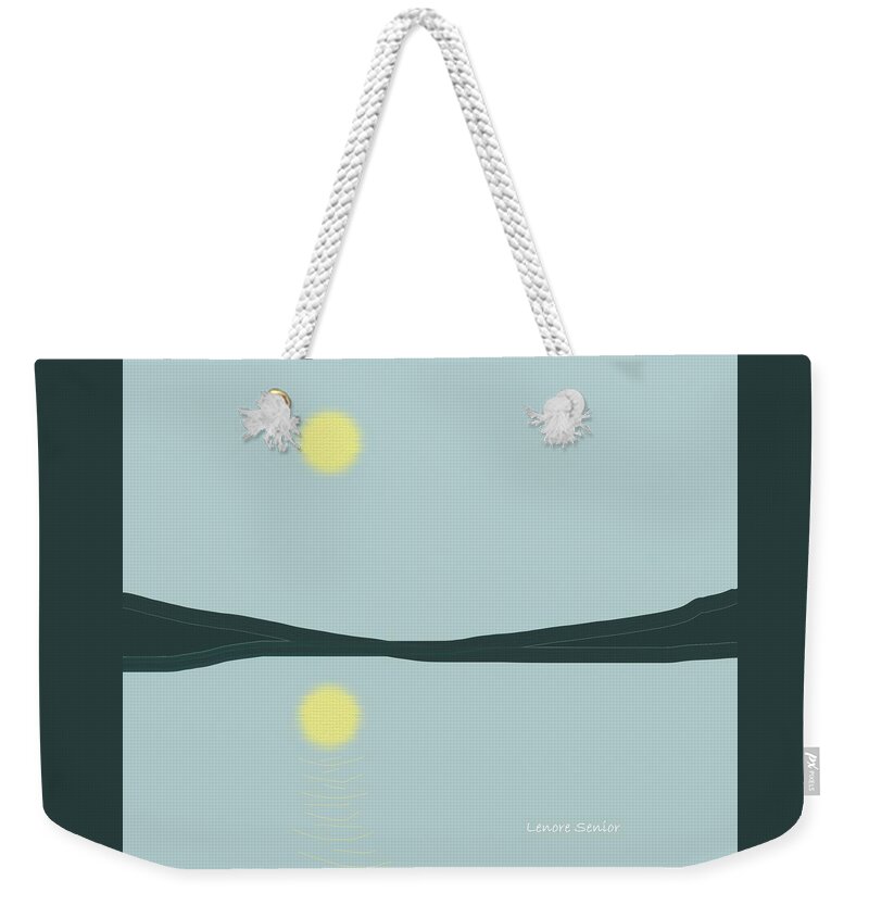 Abstract Weekender Tote Bag featuring the painting Reflection on the Landscape by Lenore Senior