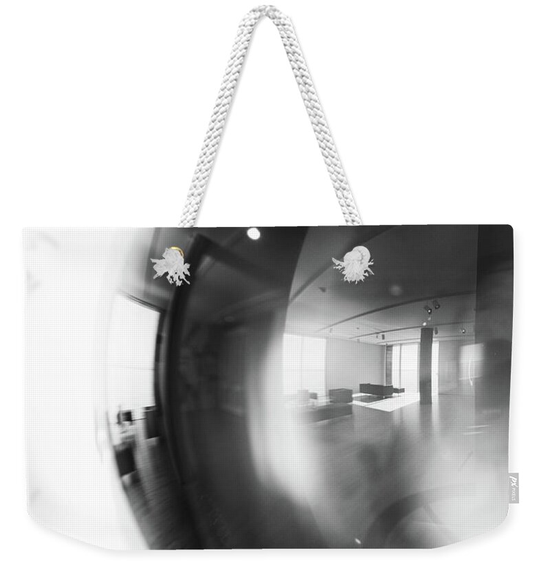 Black And White Weekender Tote Bag featuring the photograph Reflection Refraction by Scott Norris