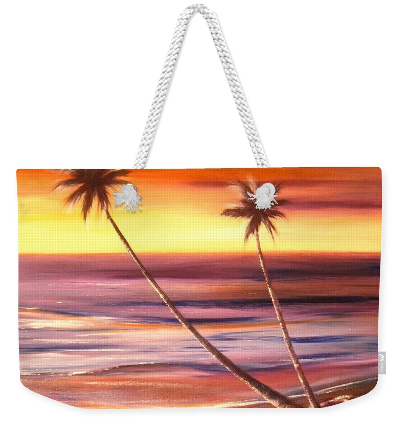 Tropical Weekender Tote Bag featuring the painting Reflections 2 by Gina De Gorna