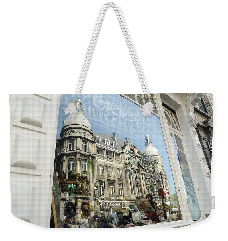 Photograph Weekender Tote Bag featuring the photograph Reflections of Architecture by Richard Gehlbach