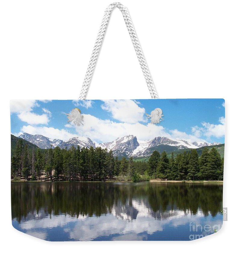 Sprague Lake Weekender Tote Bag featuring the photograph Reflections of Sprague Lake by Dorrene BrownButterfield