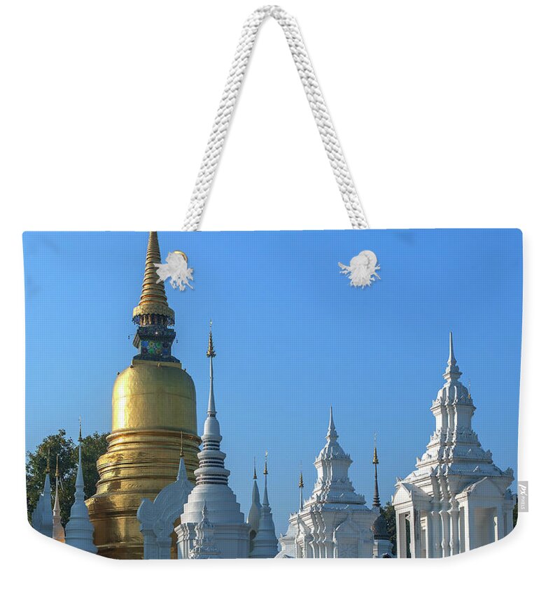 Scenic Weekender Tote Bag featuring the photograph Wat Suan Dok Reliquaries of Northern Thai Royalty DTHCM0947 by Gerry Gantt