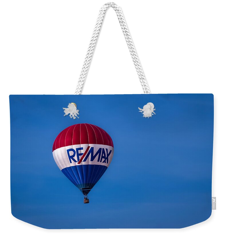 Art Weekender Tote Bag featuring the photograph Remax Hot Air Balloon by Ron Pate