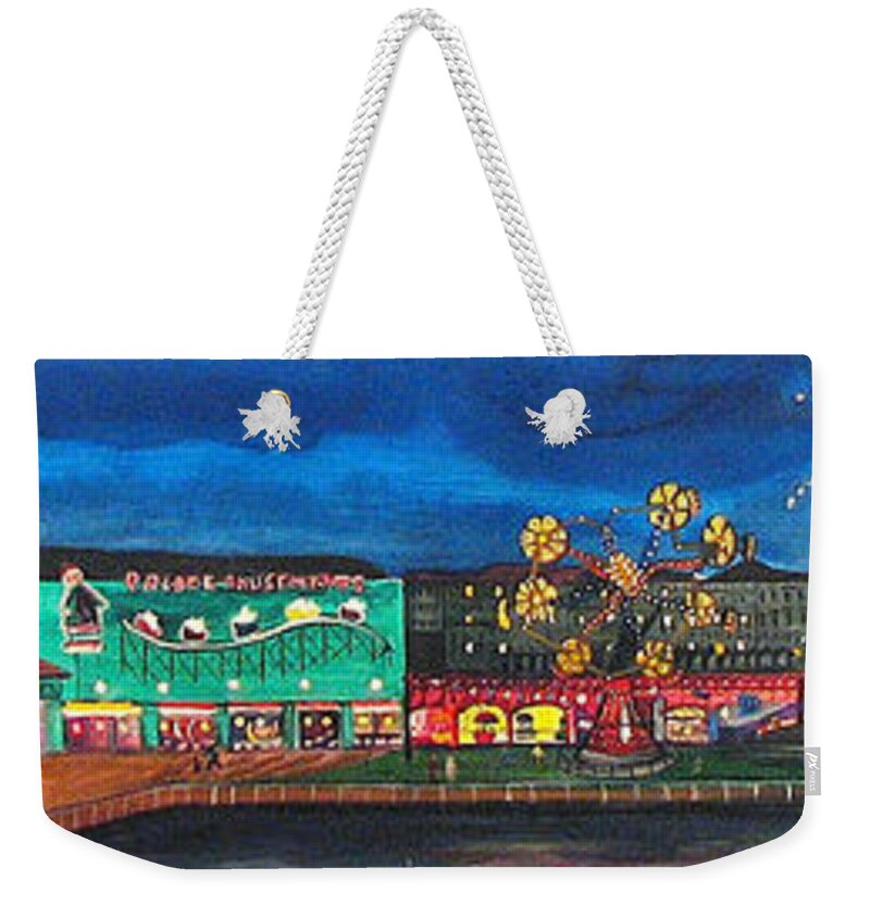 Asbury Art Weekender Tote Bag featuring the painting Remember When by Patricia Arroyo