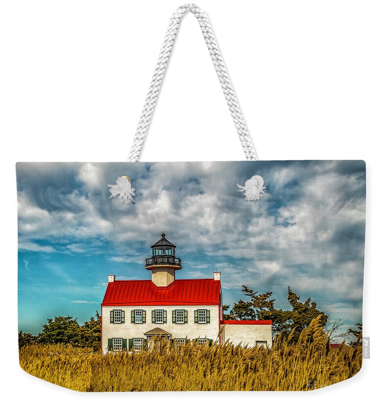 Atlantic Coast Weekender Tote Bag featuring the photograph Renovated East Point Lighthouse by Nick Zelinsky Jr
