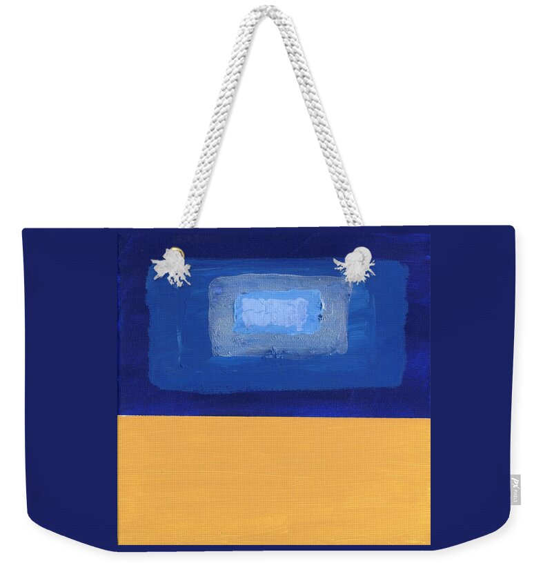 Rectangles Weekender Tote Bag featuring the painting Resisting the Desire by Phil Strang