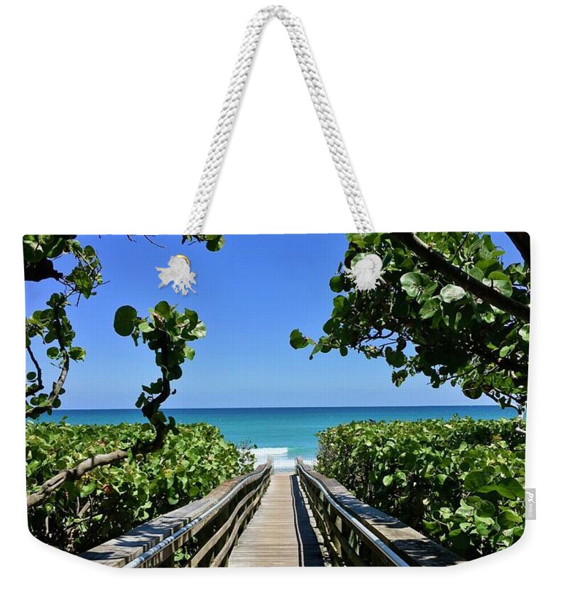 Ocean Weekender Tote Bag featuring the photograph Respite by Suzanne Udell Levinger