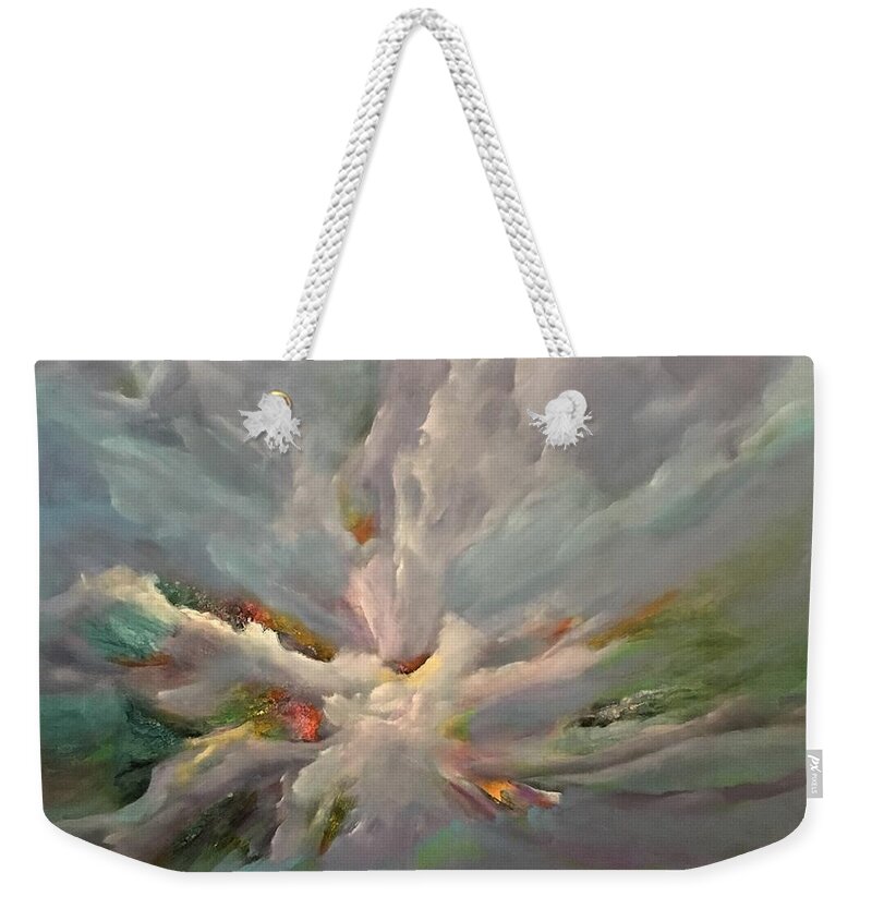 Abstract Weekender Tote Bag featuring the painting Resplendent by Soraya Silvestri