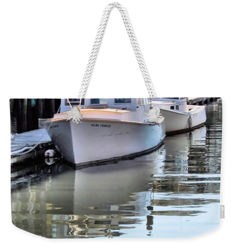 Lobster Boats Weekender Tote Bag featuring the photograph Rest Time by Elizabeth Dow