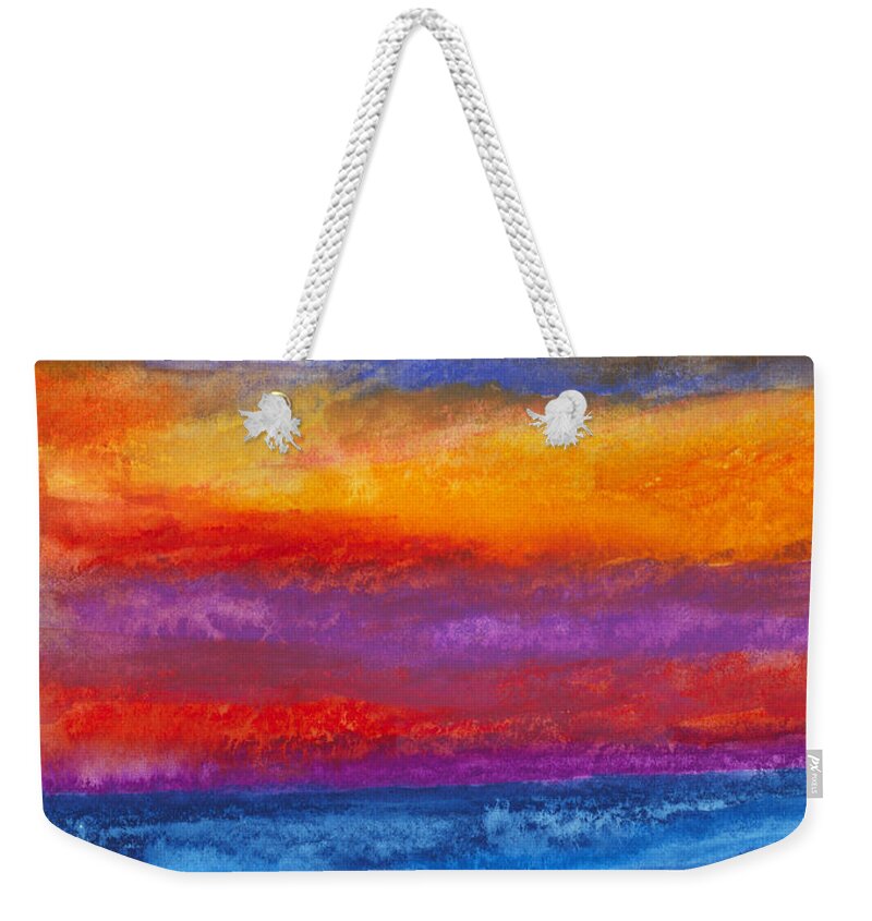Ocean Weekender Tote Bag featuring the painting Restless Sea by Stephen Anderson