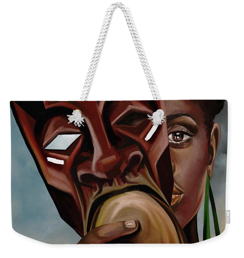  Weekender Tote Bag featuring the digital art Revealing by Terri Meredith