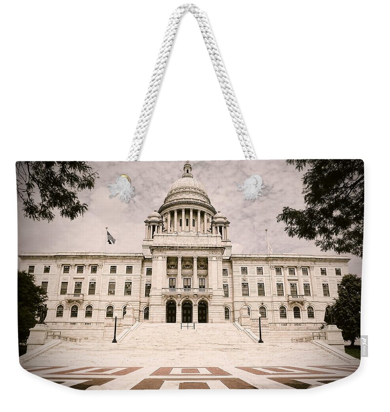 Providence Weekender Tote Bag featuring the photograph Rhode Island State House by Lourry Legarde