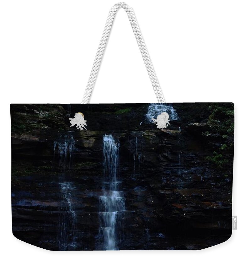 Waterfall Weekender Tote Bag featuring the photograph Ricketts Glen Falls by Annie Walczyk