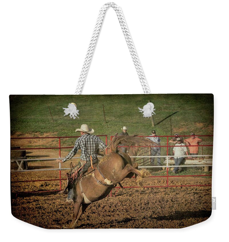 Horse Weekender Tote Bag featuring the photograph Ride Em Cowboy by Jim Cook