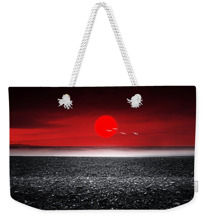 Sunset Weekender Tote Bag featuring the photograph Ride On Time by Philippe Sainte-Laudy