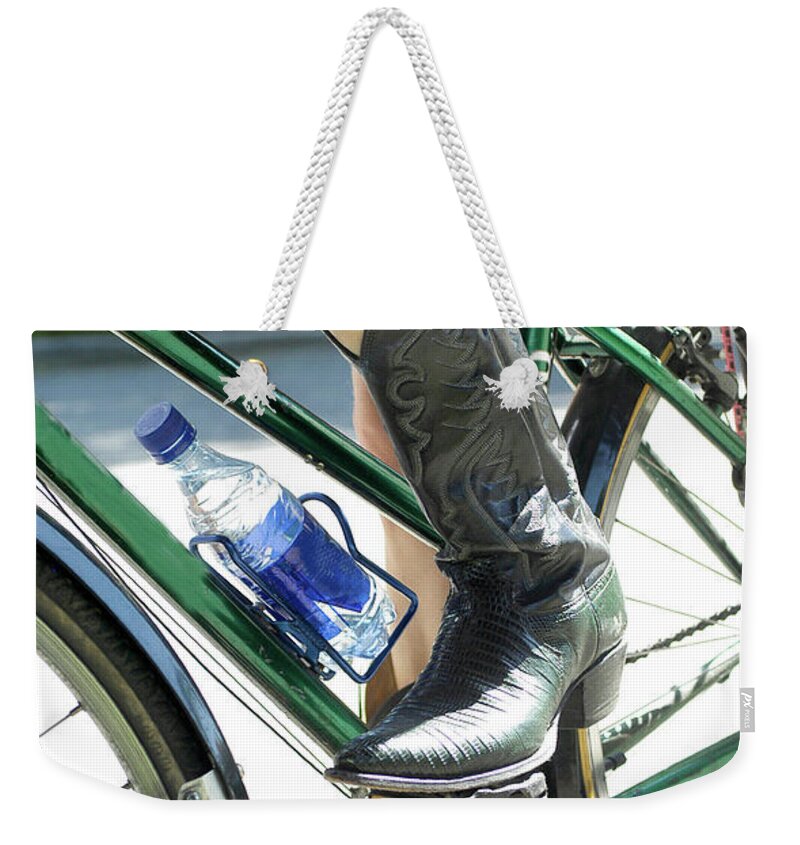 Bicycles Weekender Tote Bag featuring the photograph Riding In Style by Frank DiMarco