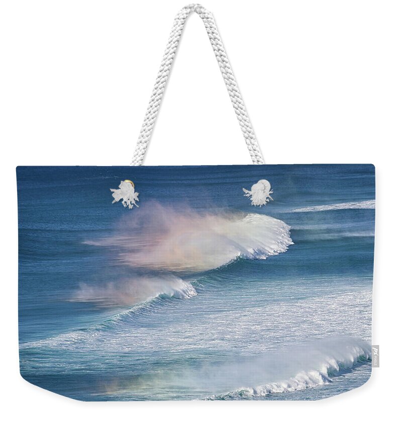 Surf Weekender Tote Bag featuring the photograph Riding the Waves by Shirley Mitchell