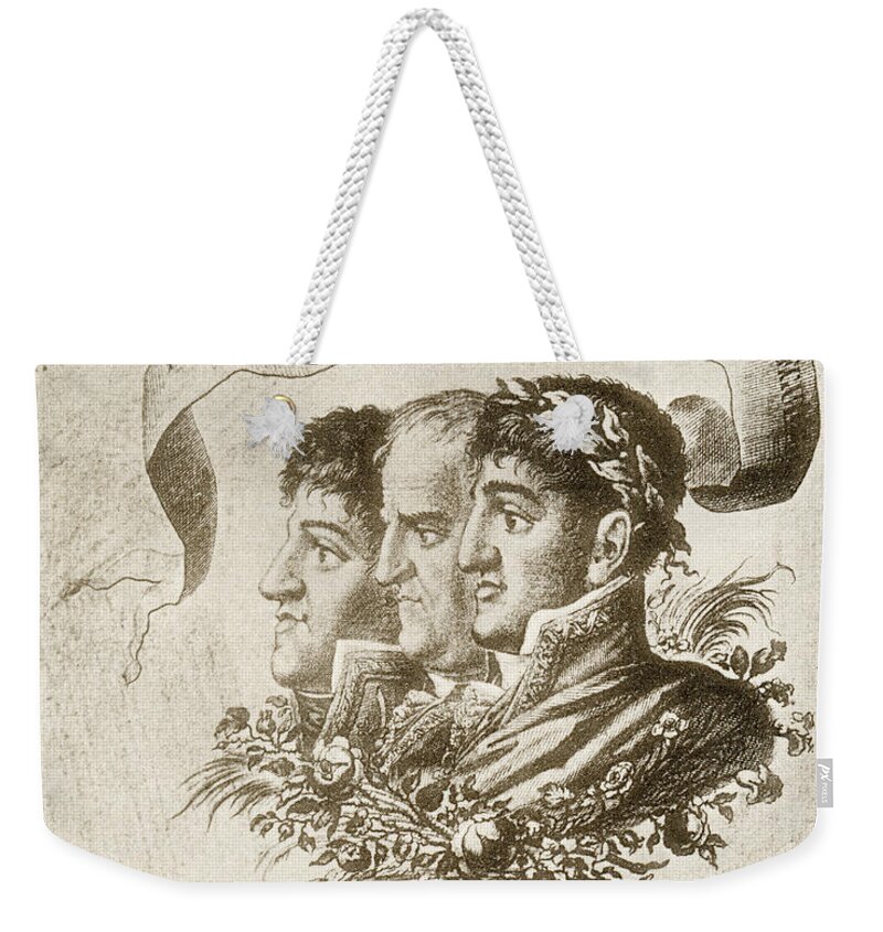 Fernando Weekender Tote Bag featuring the drawing Right, Ferdinand Vii Of Borb by Vintage Design Pics