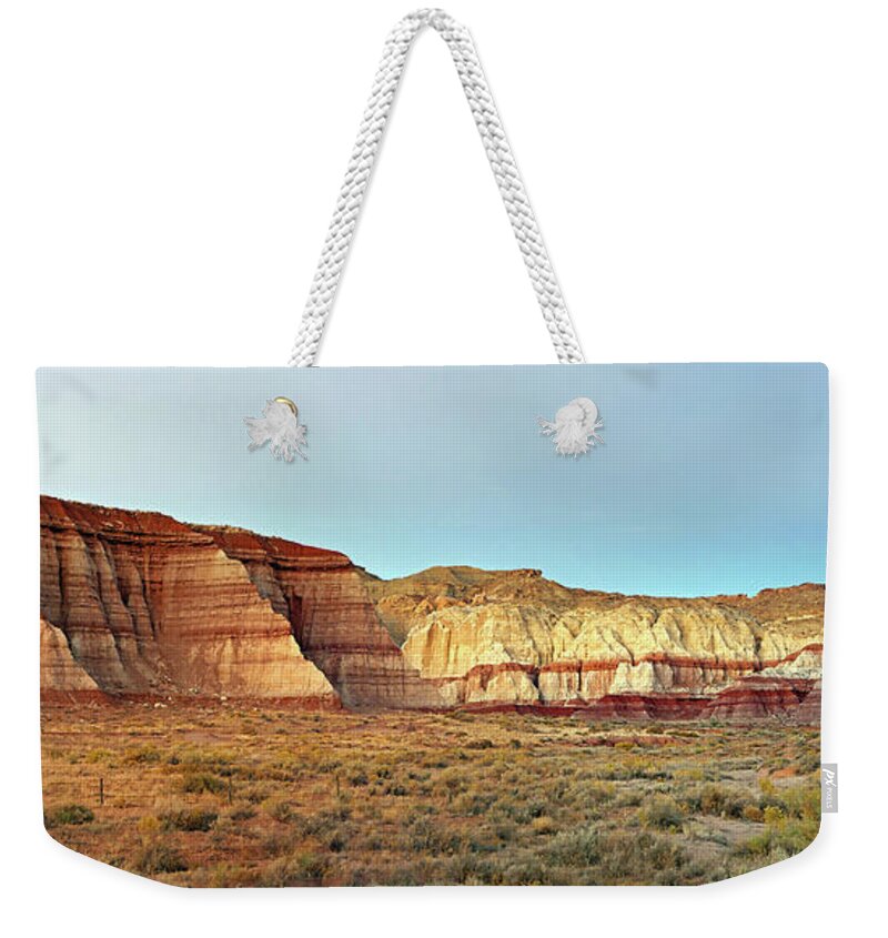 Cliffs Weekender Tote Bag featuring the photograph Rimrocks at Dusk by JustJeffAz Photography
