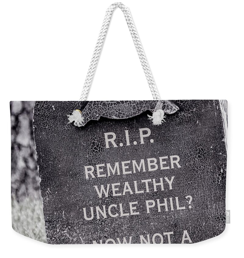 Halloween Weekender Tote Bag featuring the photograph RIP Uncle Phil by Pamela Williams