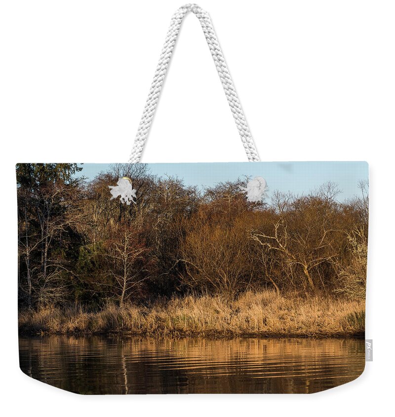 Astoria Weekender Tote Bag featuring the photograph Riparian Reflection by Robert Potts