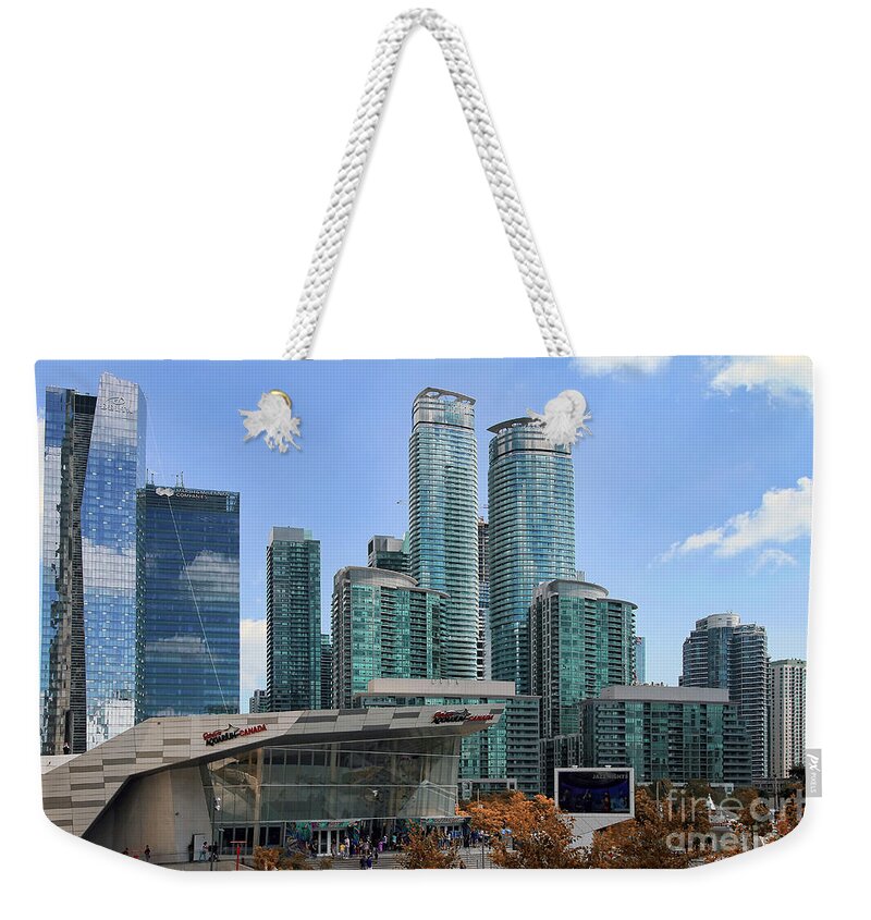 Architecture Weekender Tote Bag featuring the photograph Ripleys Aquarium of Canada by Teresa Zieba