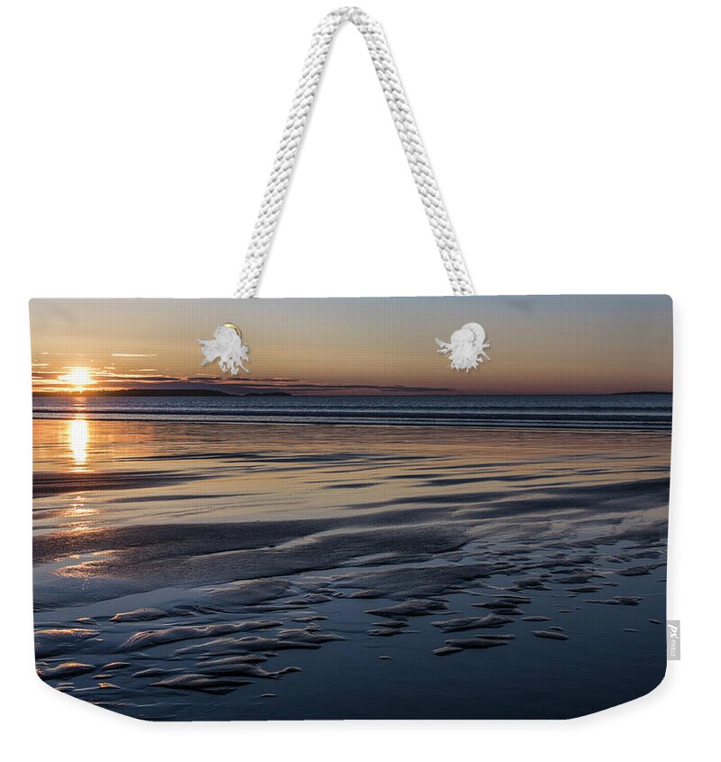 Sand Weekender Tote Bag featuring the photograph Rippled Sunrise by Holly Ross