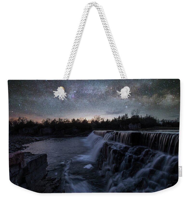 Sky Weekender Tote Bag featuring the photograph Rise and Fall by Aaron J Groen