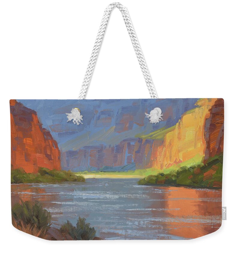 Grand Canyon Weekender Tote Bag featuring the painting Rise and Shine by Cody DeLong