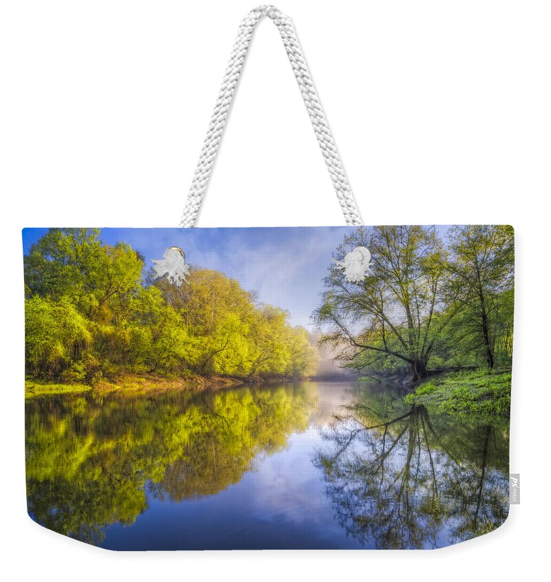 Appalachia Weekender Tote Bag featuring the photograph River Beauty by Debra and Dave Vanderlaan