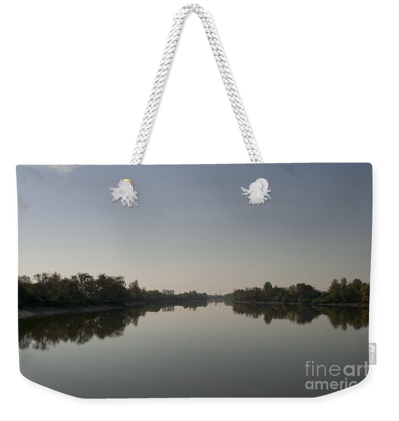 River Reflections Weekender Tote Bag featuring the photograph River Reflections by Victoria Harrington