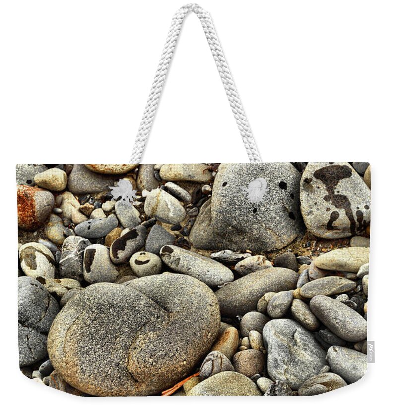  Weekender Tote Bag featuring the photograph River Rock by Jason Brooks