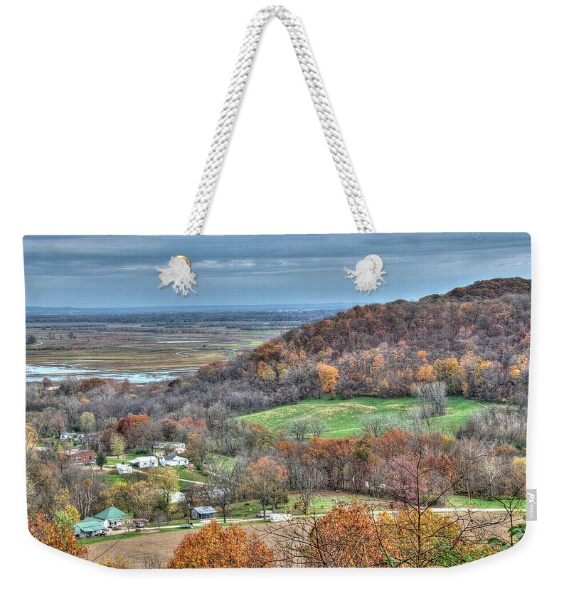 Ashburn Weekender Tote Bag featuring the photograph River Town by Steve Stuller